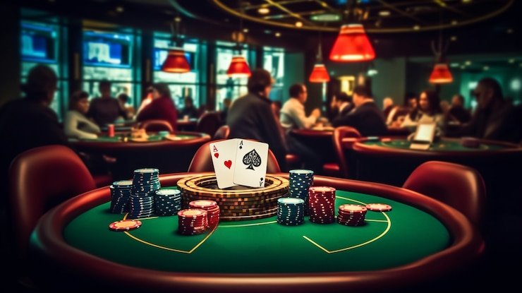 Dealer profesional postoto di studio langsung